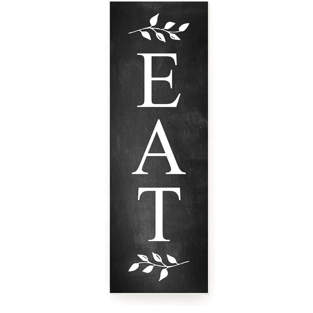 Eat Kitchen Wood Rustic Style Wall Décor Sign 8x23 Unframed